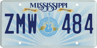 MS license plate ZMW484