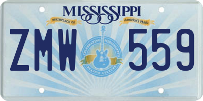 MS license plate ZMW559
