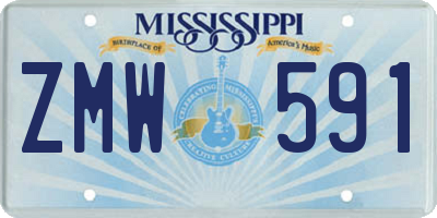 MS license plate ZMW591