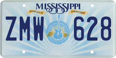 MS license plate ZMW628