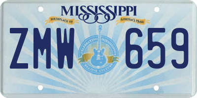 MS license plate ZMW659