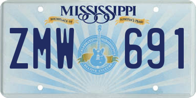 MS license plate ZMW691