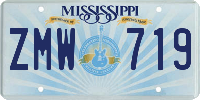 MS license plate ZMW719