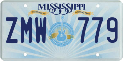 MS license plate ZMW779