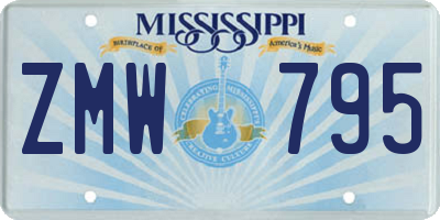 MS license plate ZMW795