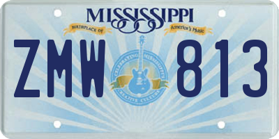MS license plate ZMW813