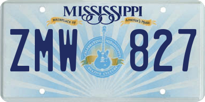 MS license plate ZMW827