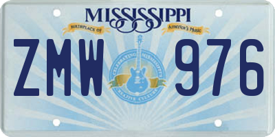 MS license plate ZMW976