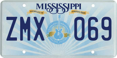 MS license plate ZMX069
