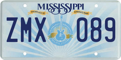 MS license plate ZMX089