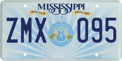 MS license plate ZMX095