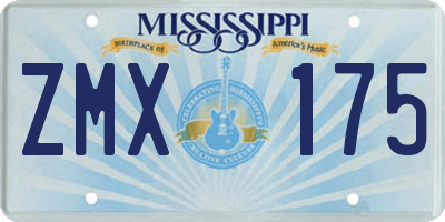 MS license plate ZMX175