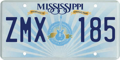 MS license plate ZMX185