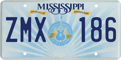 MS license plate ZMX186