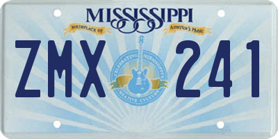 MS license plate ZMX241