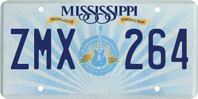 MS license plate ZMX264