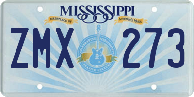MS license plate ZMX273