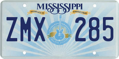 MS license plate ZMX285