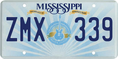 MS license plate ZMX339