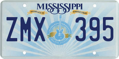 MS license plate ZMX395