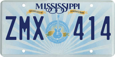 MS license plate ZMX414