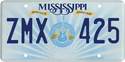 MS license plate ZMX425