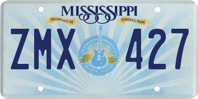 MS license plate ZMX427