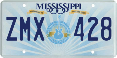 MS license plate ZMX428