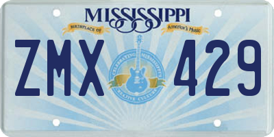 MS license plate ZMX429
