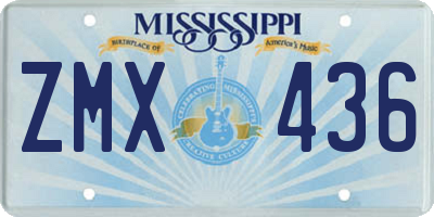 MS license plate ZMX436