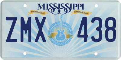 MS license plate ZMX438