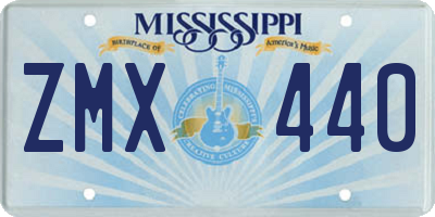 MS license plate ZMX440