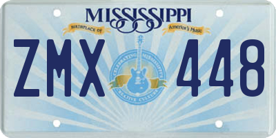 MS license plate ZMX448