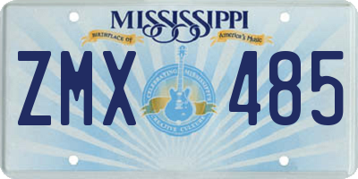MS license plate ZMX485