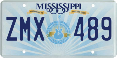 MS license plate ZMX489