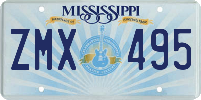 MS license plate ZMX495