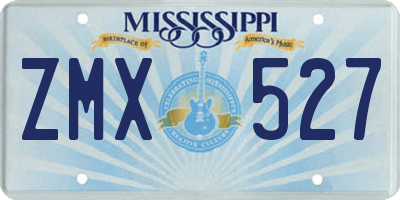 MS license plate ZMX527