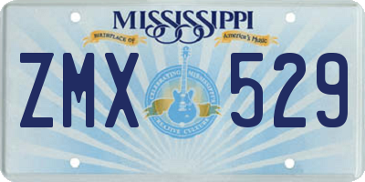 MS license plate ZMX529