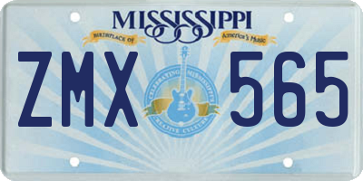 MS license plate ZMX565