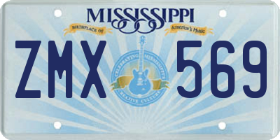 MS license plate ZMX569