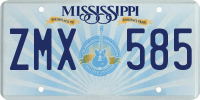 MS license plate ZMX585