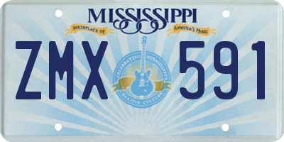 MS license plate ZMX591