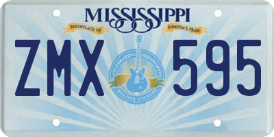 MS license plate ZMX595