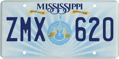 MS license plate ZMX620