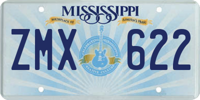 MS license plate ZMX622