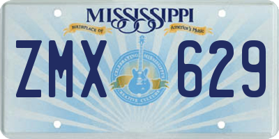 MS license plate ZMX629