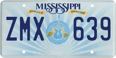 MS license plate ZMX639