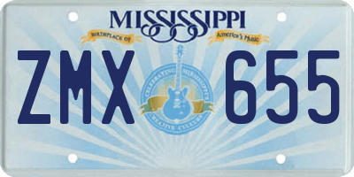 MS license plate ZMX655