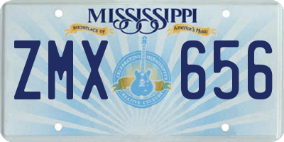 MS license plate ZMX656
