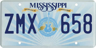 MS license plate ZMX658